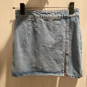 Jean skirt, small, slit bottom left, worn once